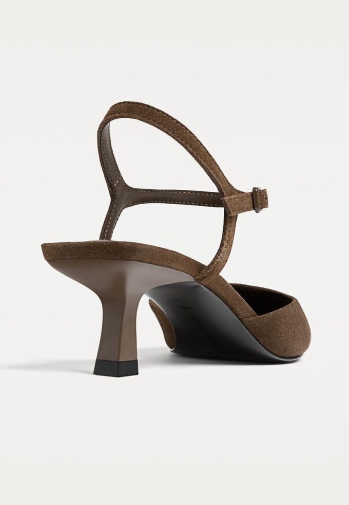 Kožené boty na podpatku