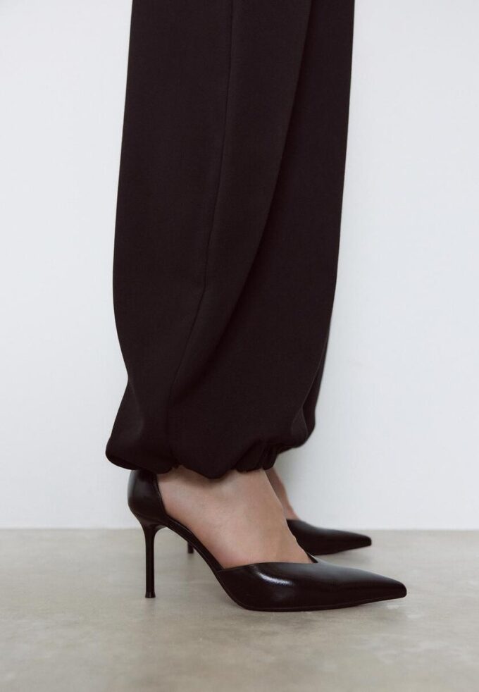 Kožené boty na podpatku