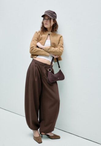 Kožené pantofle na nízkém podpatku