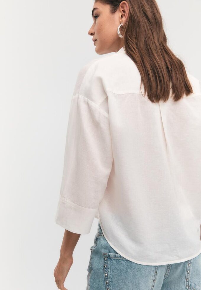 Košile s kimono rukávy s efektem lnu Košile s kimono rukávy s efektem lnu