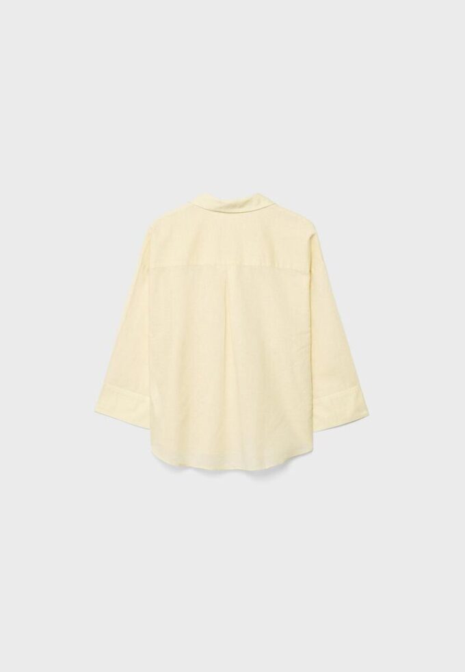 Košile s kimono rukávy s efektem lnu