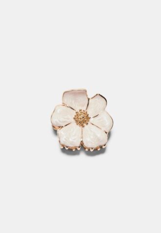 Kovová sponka do vlasů s květinou