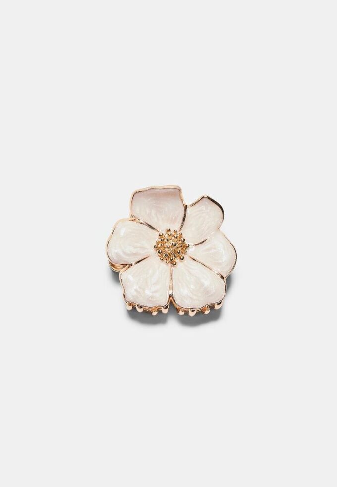 Kovová sponka do vlasů s květinou