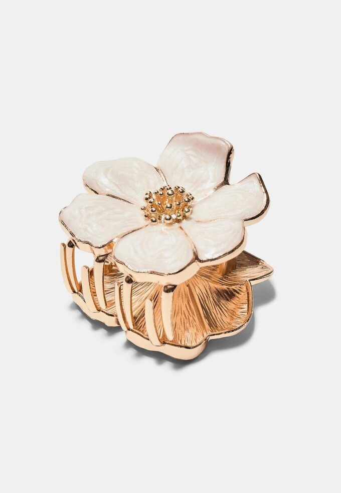 Kovová sponka do vlasů s květinou