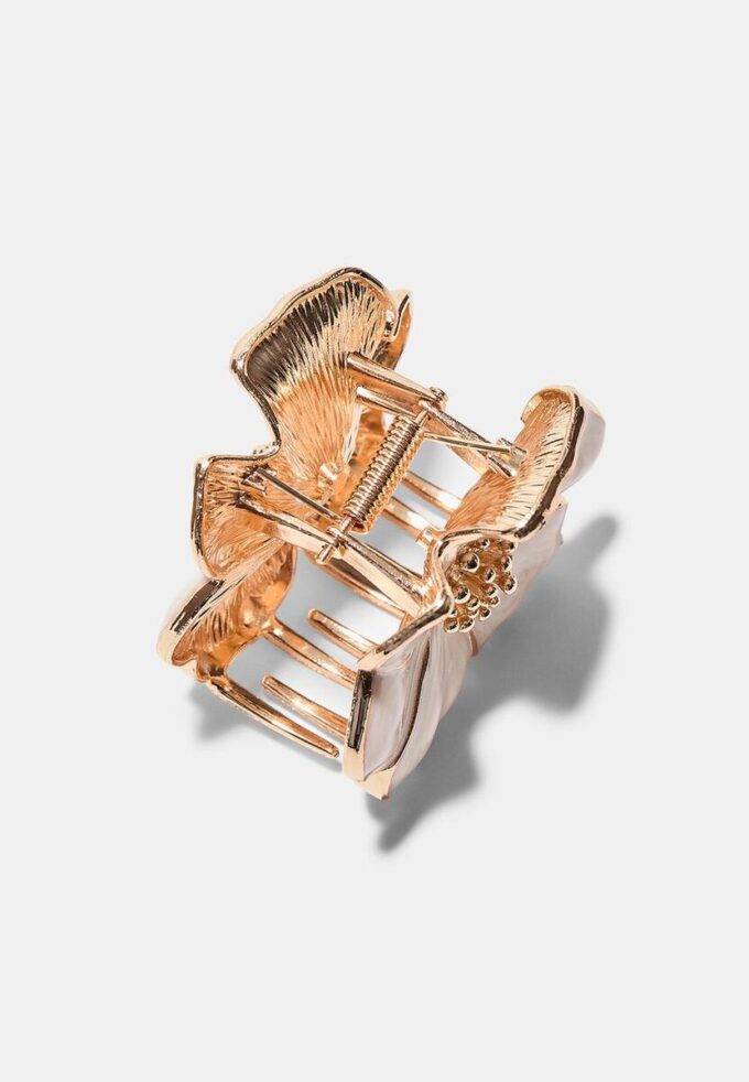 Kovová sponka do vlasů s květinou