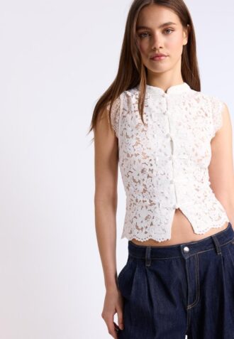 Krajkový top ve stylu qipao