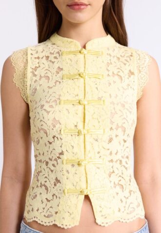 Krajkový top ve stylu qipao
