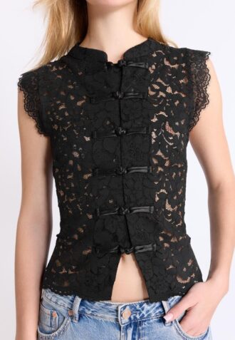 Krajkový top ve stylu qipao