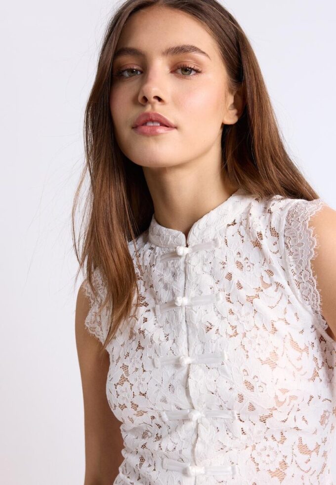 Krajkový top ve stylu qipao Krajkový top ve stylu qipao