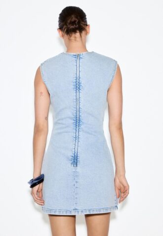 Krátké džínové šaty s kamínky Krátké džínové šaty s kamínky