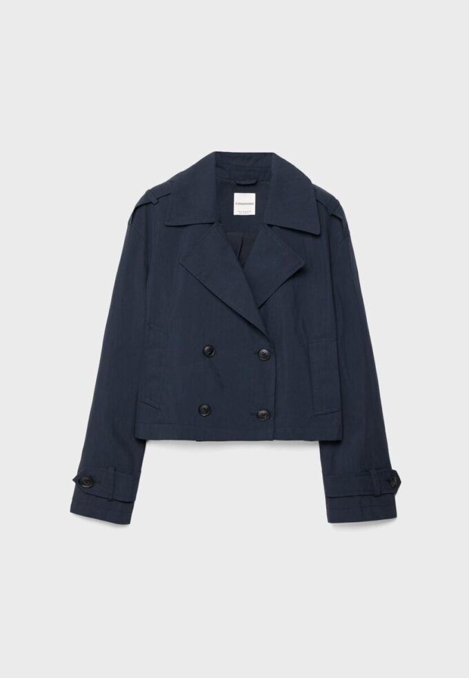 Krátký dvouřadý trenčkot Krátký dvouřadý trenčkot