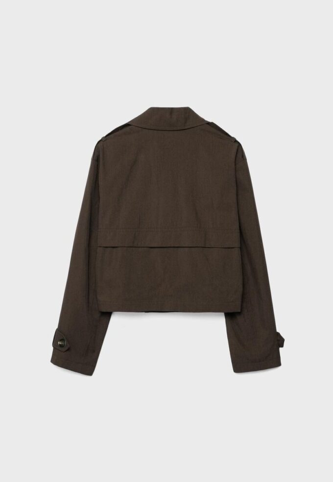 Krátký dvouřadý trenčkot Krátký dvouřadý trenčkot