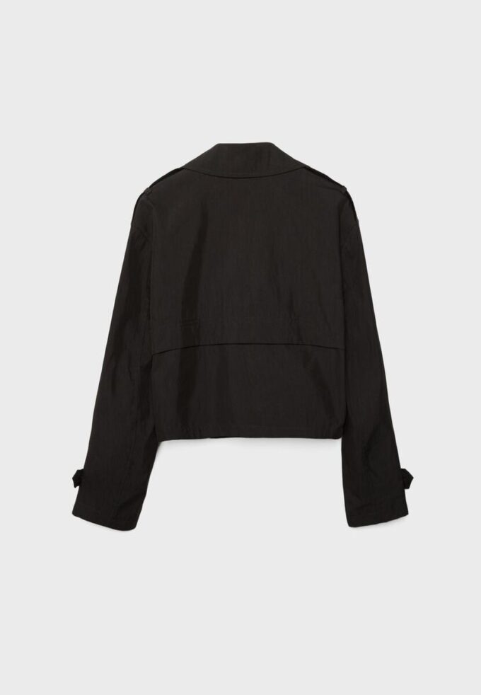 Krátký dvouřadý trenčkot