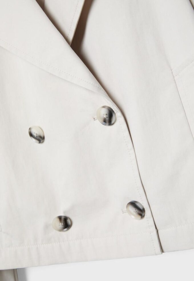 Krátký dvouřadý trenčkot