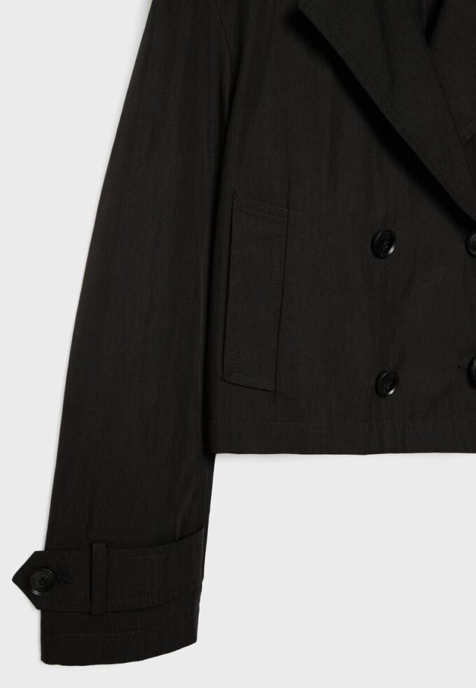 Krátký dvouřadý trenčkot