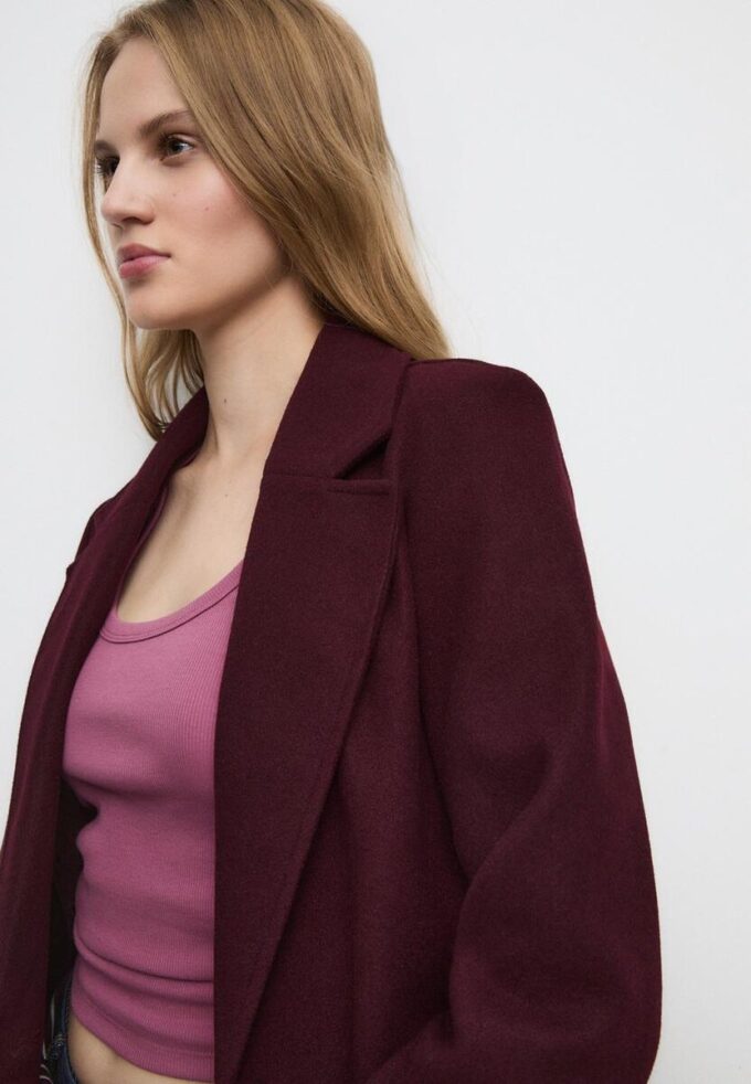 Midi kabát Jemné na dotek s knoflíky Midi kabát Jemné na dotek s knoflíky
