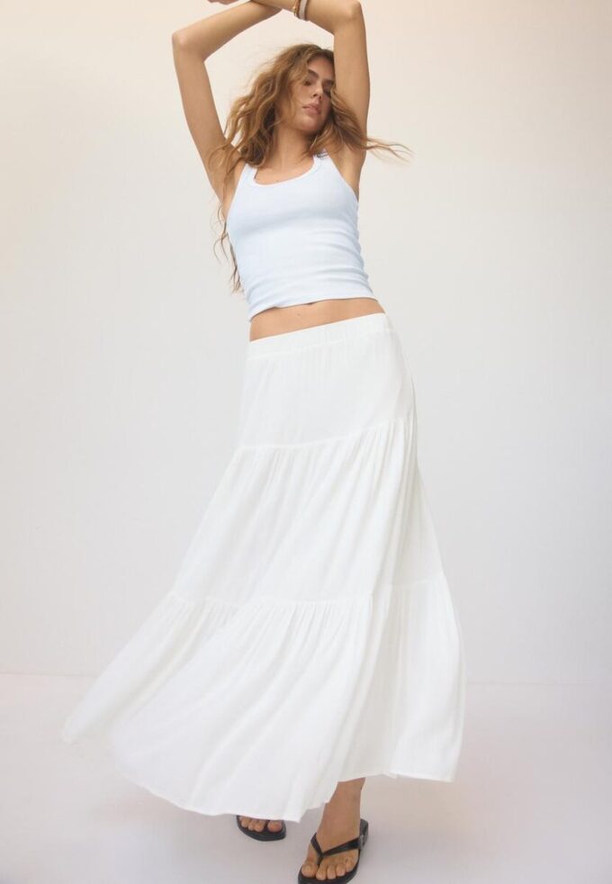 Midi sukně v boho stylu