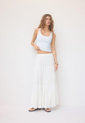 Midi sukně v boho stylu