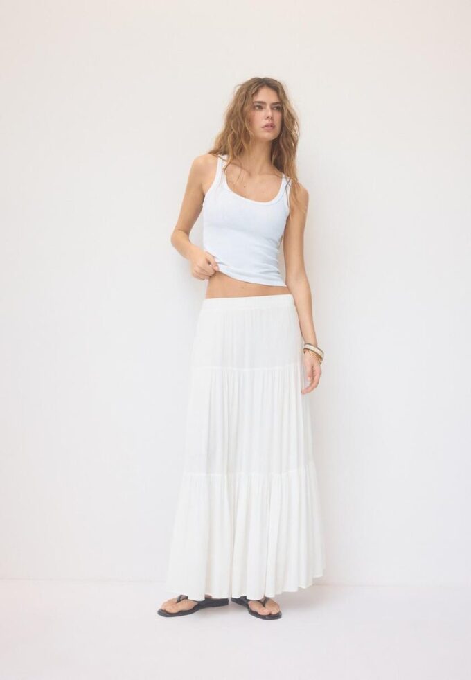 Midi sukně v boho stylu
