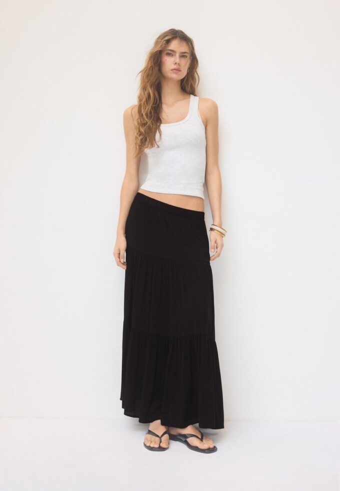 Midi sukně v boho stylu