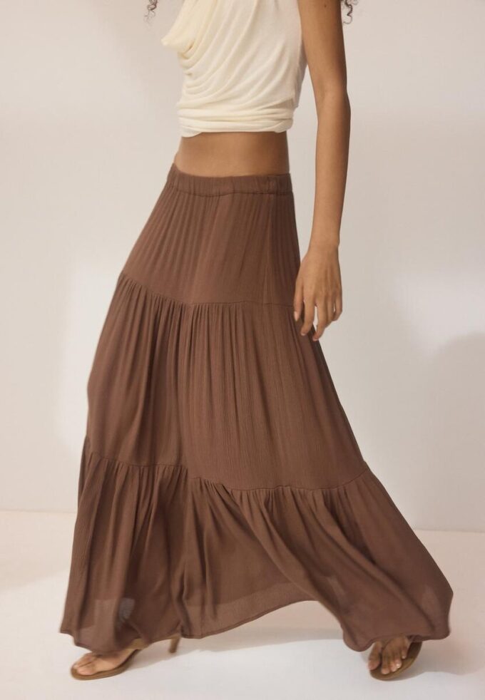 Midi sukně v boho stylu