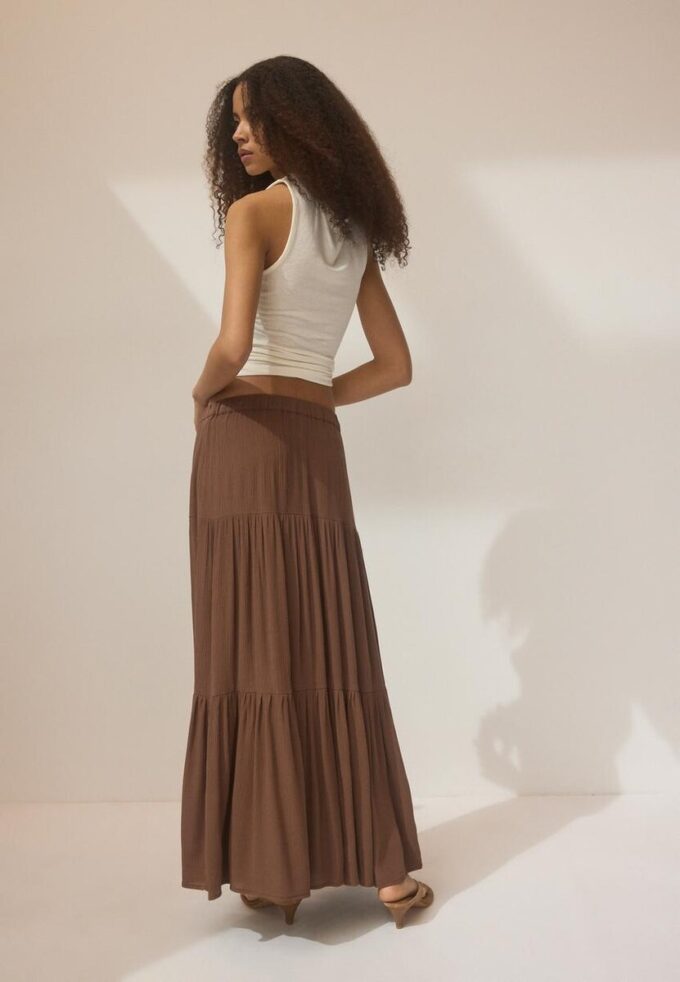 Midi sukně v boho stylu
