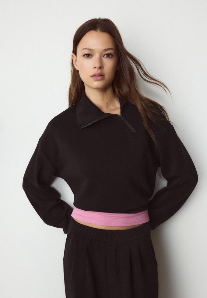 Mikina Jemné na dotek s bočním zipem