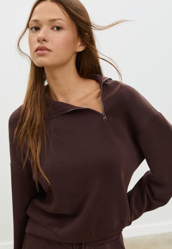 Mikina Jemné na dotek s bočním zipem