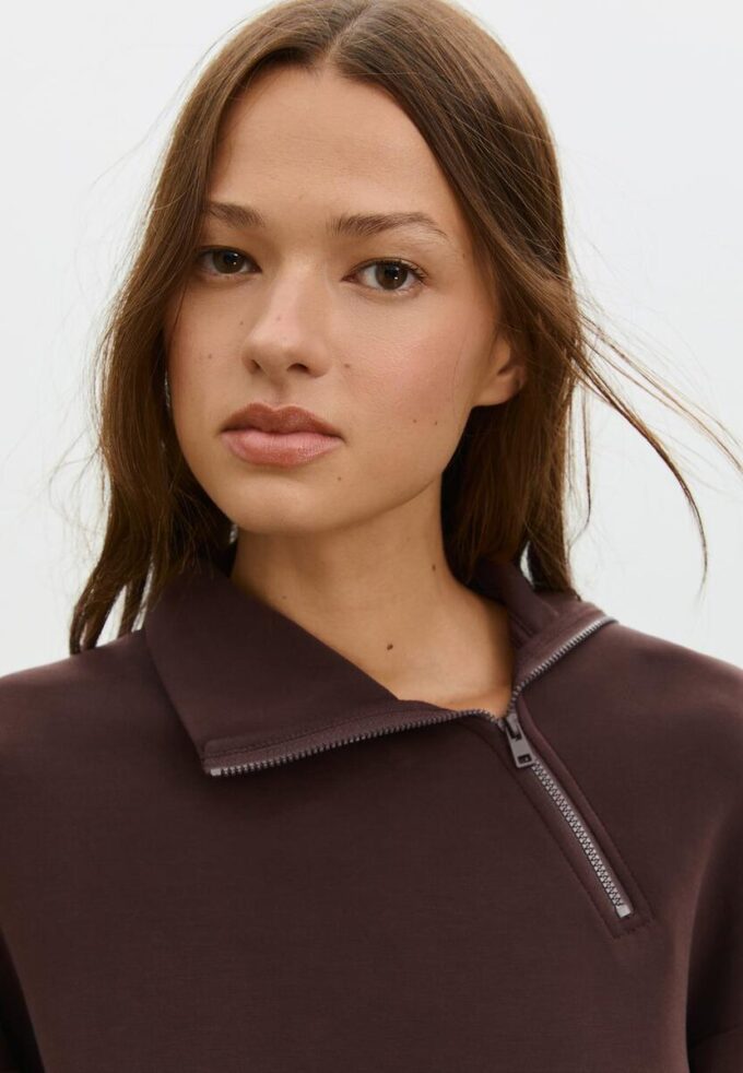 Mikina Jemné na dotek s bočním zipem