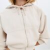 Mikina na zip s měkkým povrchem Mikina na zip s měkkým povrchem