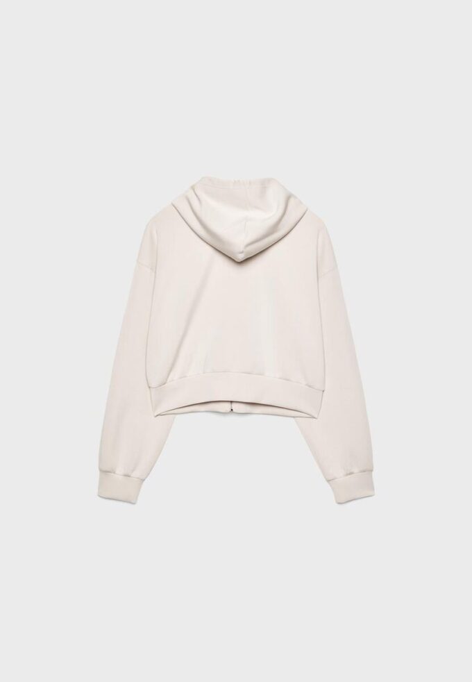 Mikina na zip s měkkým povrchem Mikina na zip s měkkým povrchem