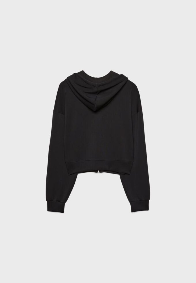 Mikina na zip s měkkým povrchem