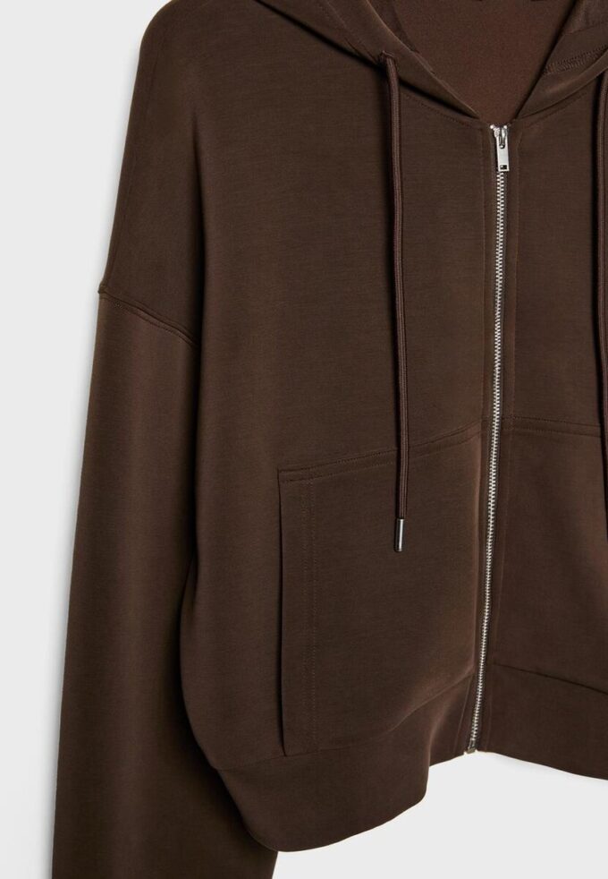 Mikina na zip s měkkým povrchem Mikina na zip s měkkým povrchem