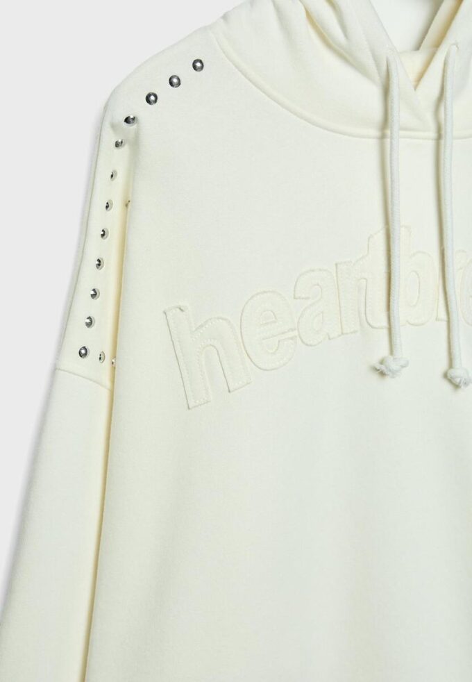 Mikina s kapucí s cvočky a výšivkou Mikina s kapucí s cvočky a výšivkou