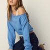 Mikina s výstřihem do V a křídly z kamínků Mikina s výstřihem do V a křídly z kamínků