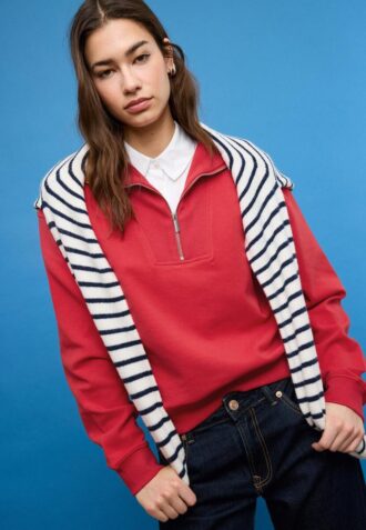 Mikina s vysokým límcem a zipem