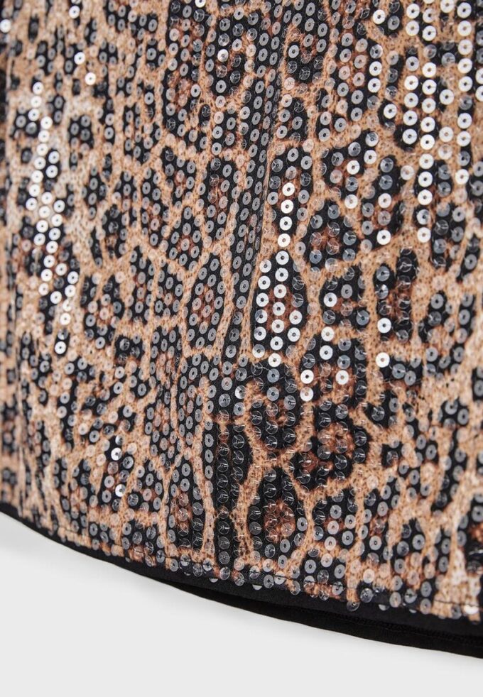 Mini Skort s flitry s zvířecím potiskem