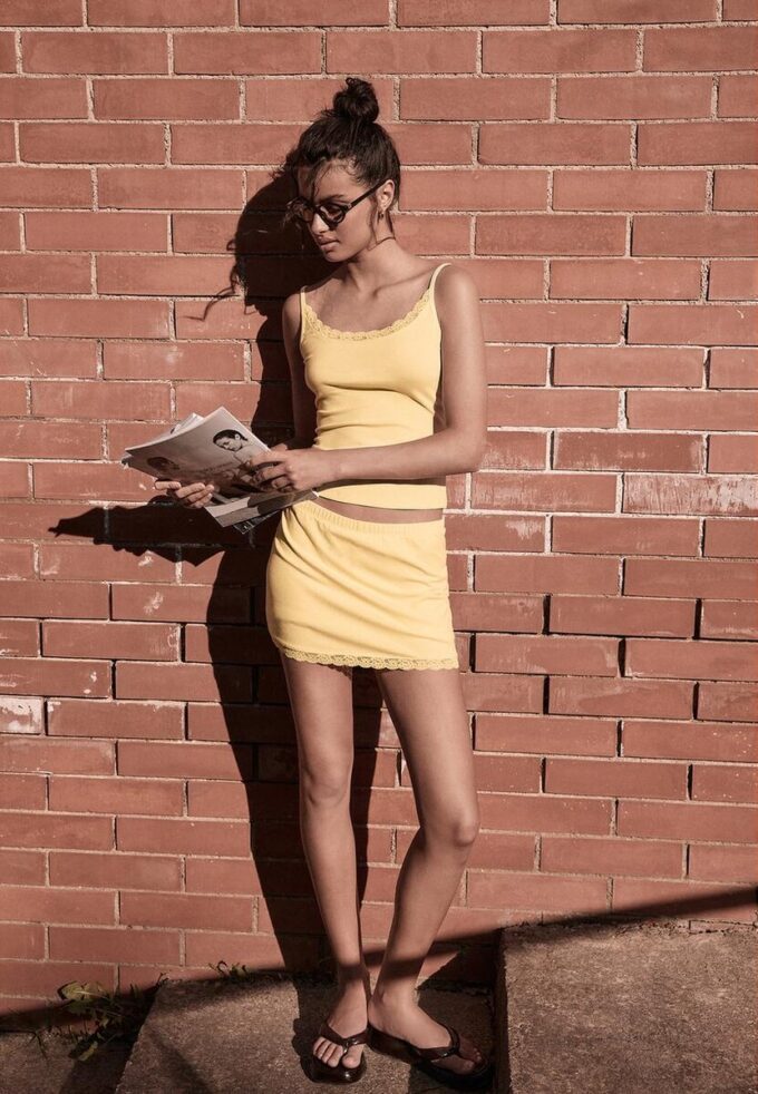 Mini Skort s krajkovým lemem