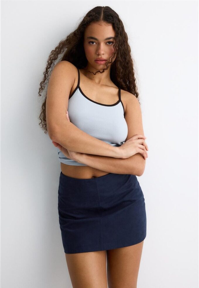 Mini Skort z umělé semiše Mini Skort z umělé semiše