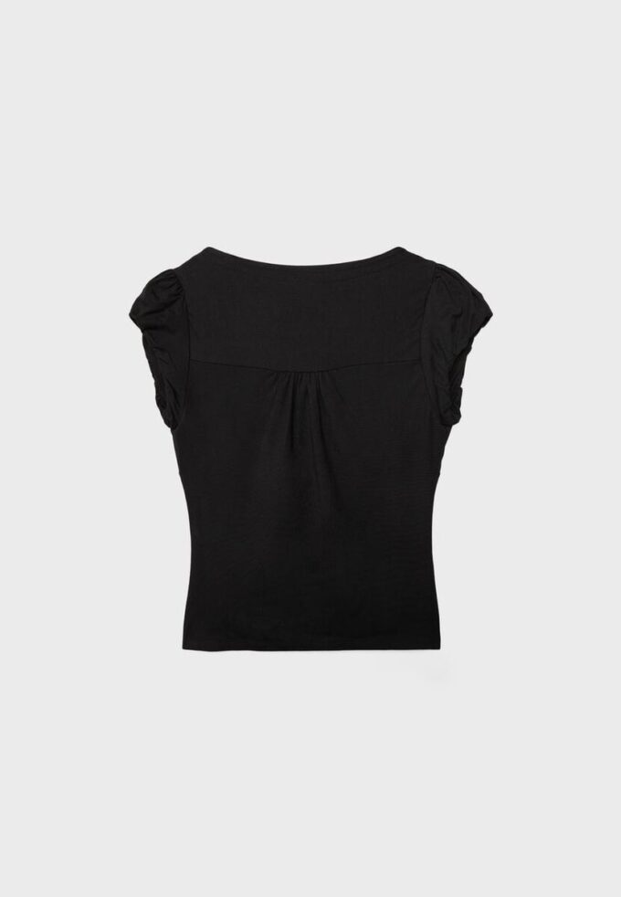 Nařasená košile s krátkými rukávy Nařasená košile s krátkými rukávy