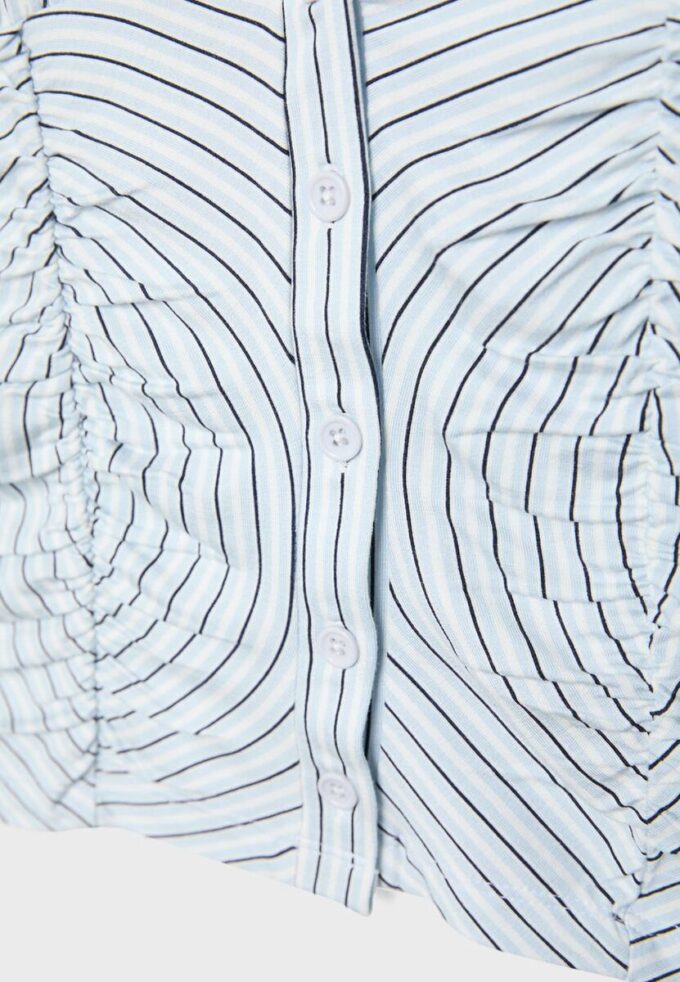 Nařasená košile s krátkými rukávy