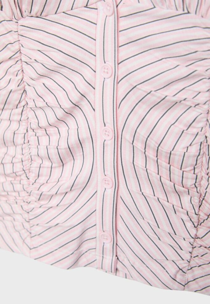 Nařasená košile s krátkými rukávy