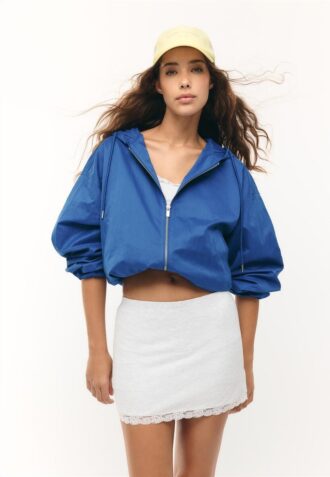 Nylonová bunda s kapucí