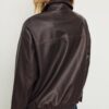 Oversize bunda s efektem omyté kůže Oversize bunda s efektem omyté kůže