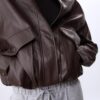 Oversize bunda z umělé kůže Oversize bunda z umělé kůže