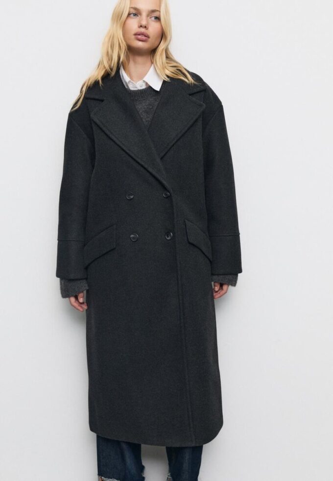 Oversize kabát Jemné na dotek