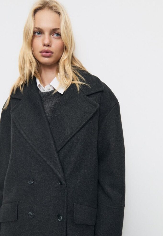 Oversize kabát Jemné na dotek