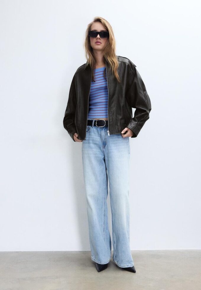 Oversize kožená bunda Oversize kožená bunda