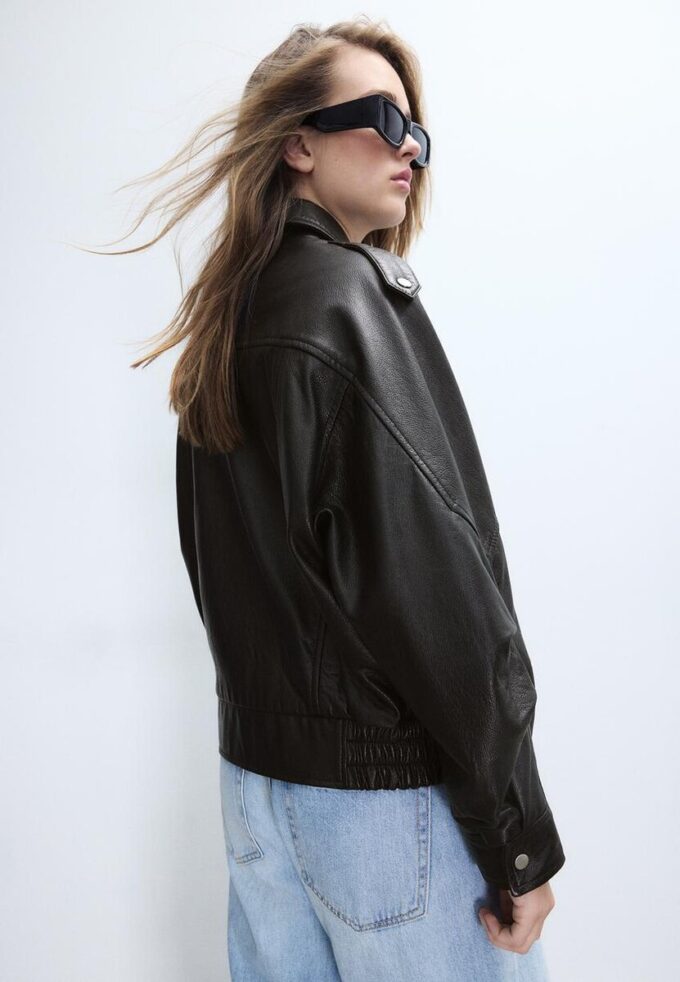 Oversize kožená bunda Oversize kožená bunda
