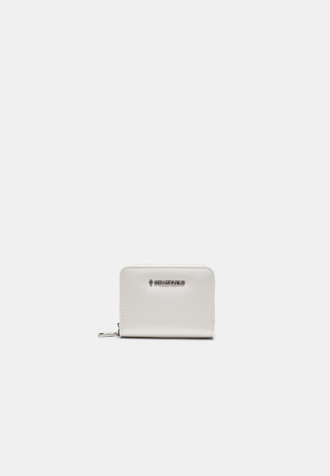 Peněženka s efektem kůže a zipem